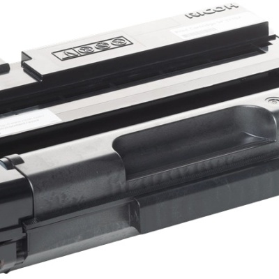 Cartucho de toner preto para impressora Ricoh com código de barras