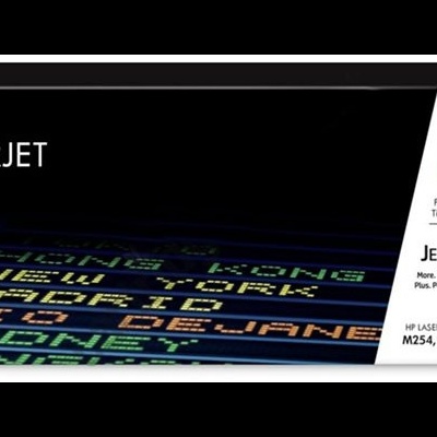 Embalagem de cartucho de impressão HP LaserJet 203A amarela