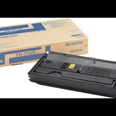 Toner Kyocera TK-7105 original em caixa castanha azul e toner preto