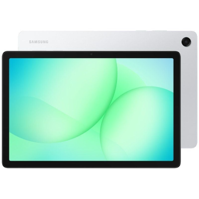 Tablet Samsung com ecrã digital e corpo branco com câmara