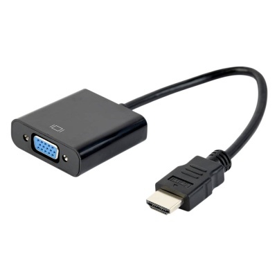 Adaptador de cabo HDMI para VGA preto