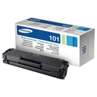 Cartucho de toner Samsung 101 com embalagem branca e azul