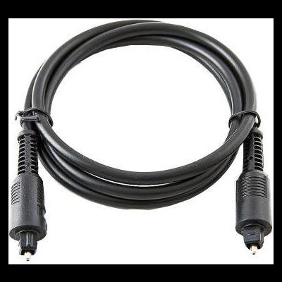 Cabo preto de fibra ótica com conectores Toslink