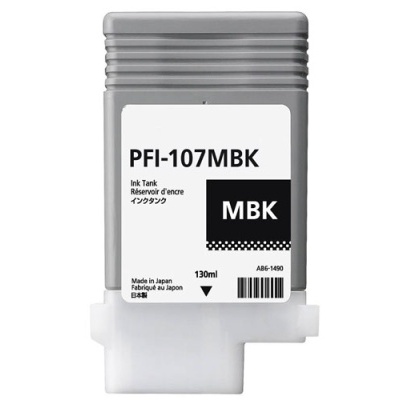 Recipiente de tinta para impressora PFI-107MBK preto de 130ml