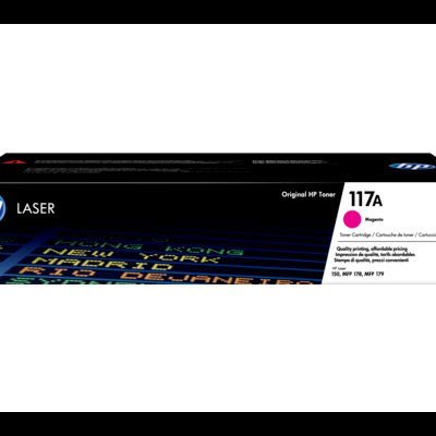 Embalagem de toner HP 117A magenta para impressora laser