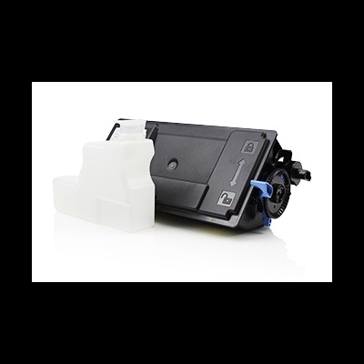 Cartucho de tinta preto para impressora com roda azul e ícones de cadeado