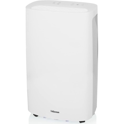 Purificador de ar branco da marca Tristar com controlos no topo