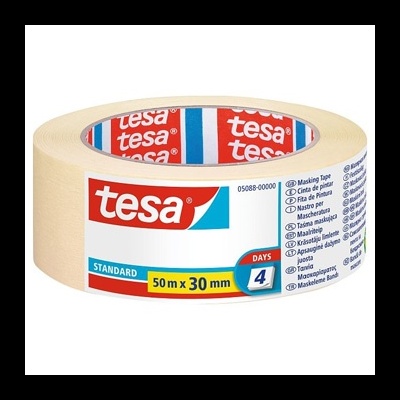 Rolo de fita adesiva de pintura tesa Standard 50m x 30mm