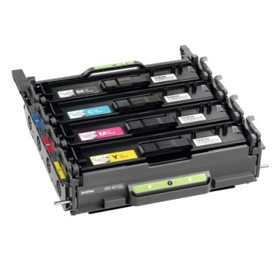 Conjunto de quatro toners Brother DR-421CL para impressora, preto, ciano, magenta e amarelo