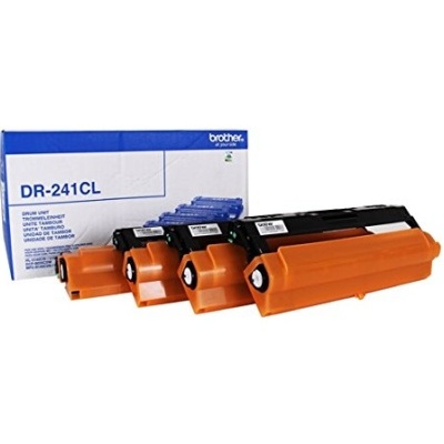 Conjunto de quatro unidades de tambor Brother DR-241CL com caixa azul e branca