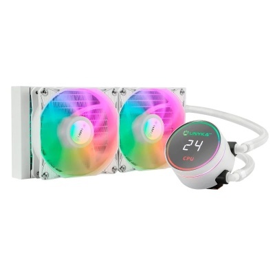 Sistema de refrigeração líquida para CPU com ventiladores RGB e ecrã digital