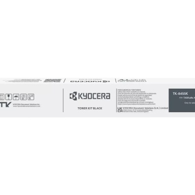 Embalagem branca de toner preto Kyocera TK-8455K para impressora TASKalfa