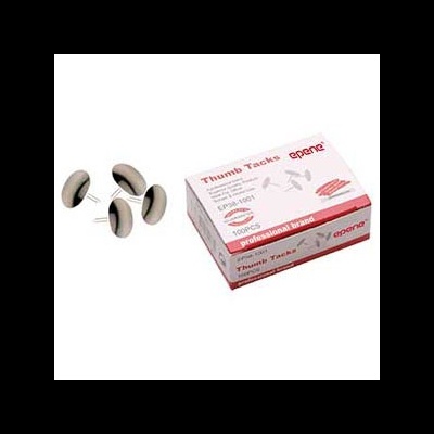 tachas de metal cinzento com caixa branca e vermelha