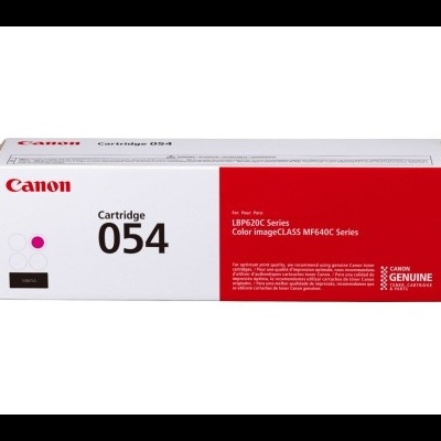 Embalagem branca e vermelha do cartucho de tinta Canon Cartridge 054