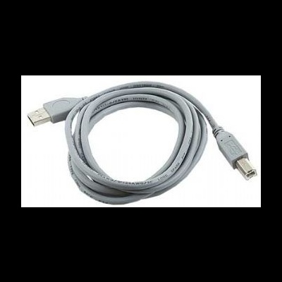 Cabo USB cinzento com dois conectores USB