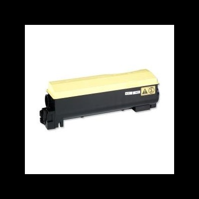 Toner para impressora laser com tampa amarela e corpo preto