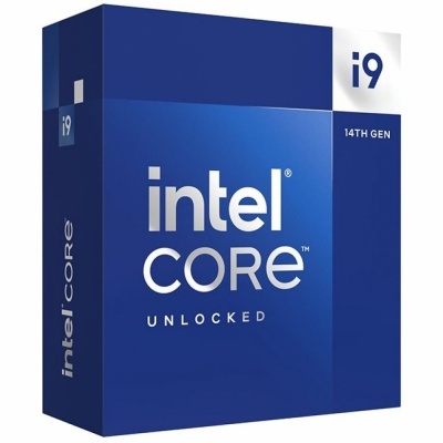 Embalagem azul do processador Intel Core i9 14ª geração