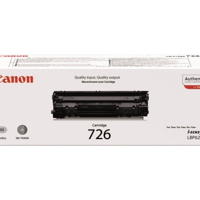 Embalagem branca de cartucho de toner Canon 726 para impressora i-SENSYS LBP6200