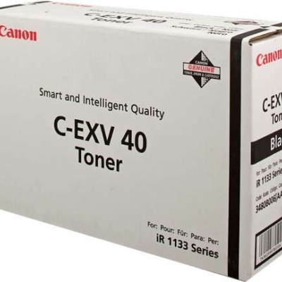 Embalagem de toner Canon C-EXV 40 para impressora, cor preta.