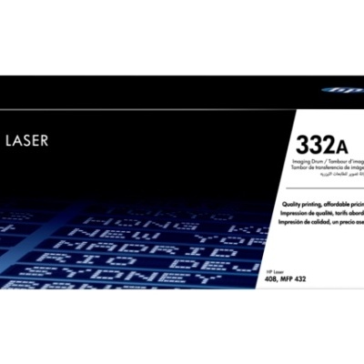 Embalagem HP LASER 332A Imaging Drum preta e branca para impressoras