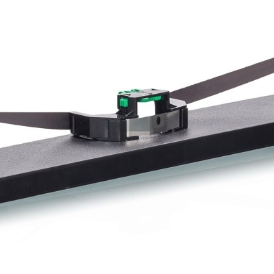 Fita de impressão preta para impressora em base preta com correia verde