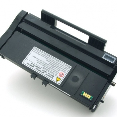 Cartucho de toner preto para impressora com etiqueta e chip