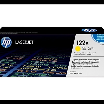 Embalagem de toner HP LaserJet 122A amarelo Q3962A para impressoras HP