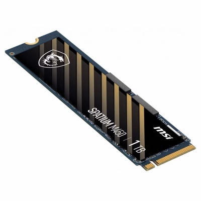 SSD interno MSI SPATIUM M450 preto e dourado 1 TB