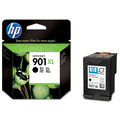 Cartucho de tinta HP OfficeJet 901 XL preto com embalagem