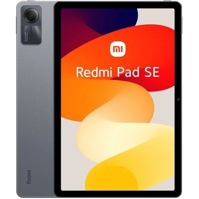 Tablet cinzento Redmi Pad SE com ecrã tátil colorido