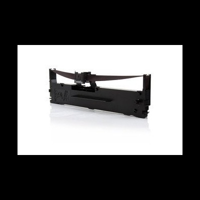 Fita preta para impressora com estrutura plástica em fundo branco