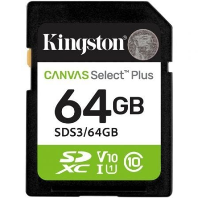 Cartão de memória SD Kingston Canvas Select Plus 64GB