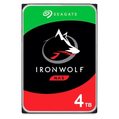 Disco rígido Seagate IronWolf NAS 4TB com rótulo colorido