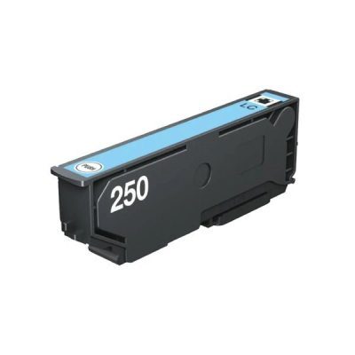 Cartucho de tinta preto e azul claro para impressora com o número 250