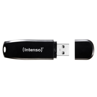 Pen USB Intenso preto com tampa removível
