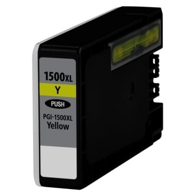 Cartucho de tinta preta e amarela para impressora com texto 1500XL Y PUSH PGI-1500XL Yellow