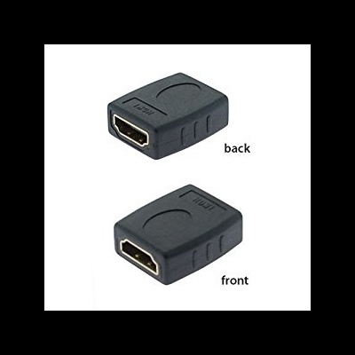 Adaptador HDMI preto feminino para feminino