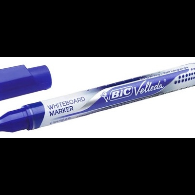 Marcador de quadro branco BIC Velleda azul com tampa destacada