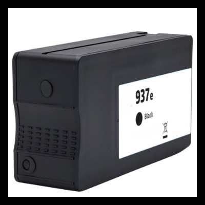 Cartucho de tinta preto para impressora com etiqueta branca 937e Black