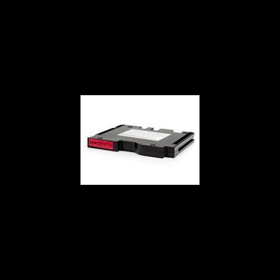 Cartucho de tinta preto com etiqueta vermelha MAGENTA