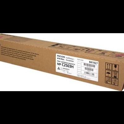 Embalagem de cartolina castanha para toner Ricoh magenta MP C2503H