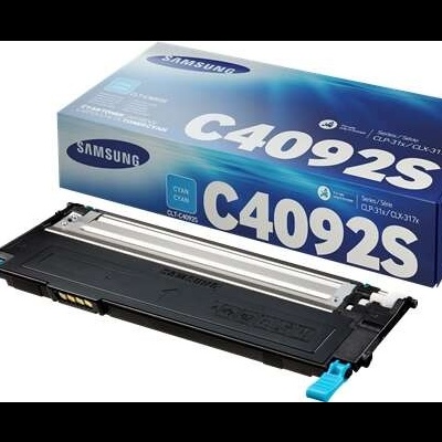 Cartucho de toner Samsung C4092S ciano com embalagem azul e branca