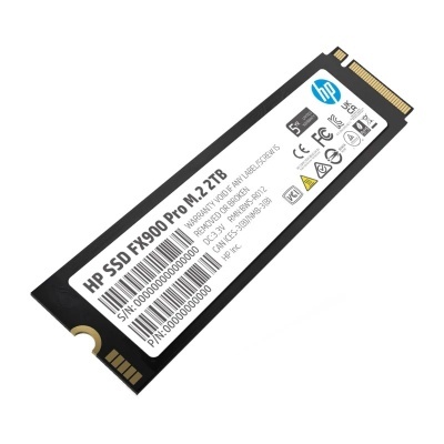 Disco SSD HP FX900 Pro M.2 2TB com etiqueta.