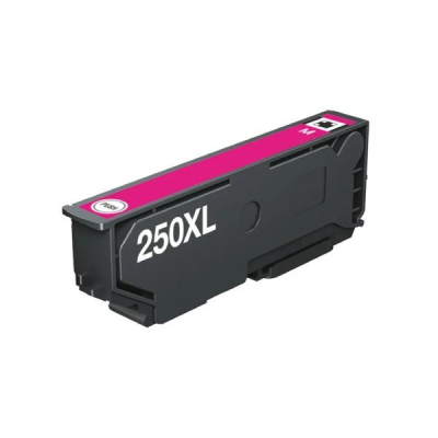 Cartucho de tinta preto com etiqueta cor-de-rosa 250XL