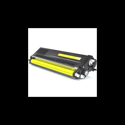 Cartucho de toner amarelo para impressora com rótulo amarelo