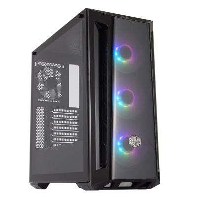 Caixa de computador Cooler Master com ventoinhas RGB e painel em vidro temperado