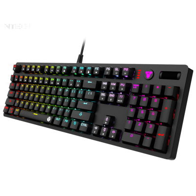 Teclado de jogo ANTECH preto com iluminação RGB e teclado numérico
