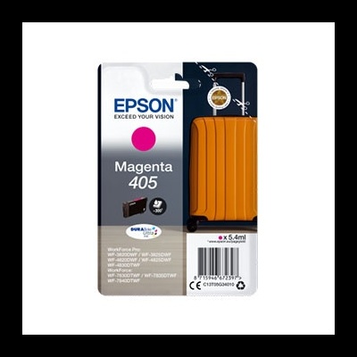 Cartucho de tinta Epson Magenta 405 laranja na embalagem