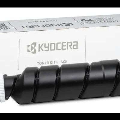 Toner preto Kyocera TK-8375K com embalagem branca e texto cinza e preto