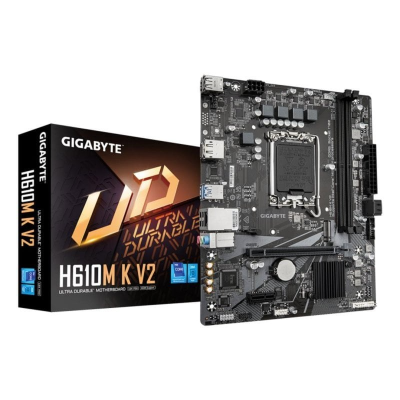 Placa-mãe Gigabyte H610M K V2 com embalagem preta